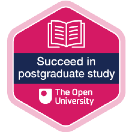 Open University badge "Succeed in postgraduate study"